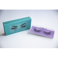 Caja para guardar pestañas - Brillantina turquesa -15243